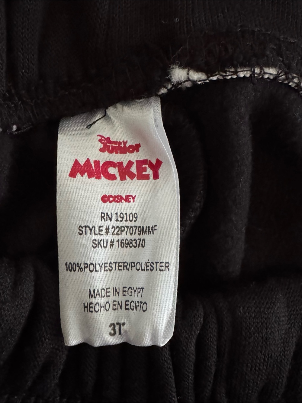 Disney Mickey Mouse Cool Guy Toddler Boys 3T 2 Piece Pajama Set Red Black NWT - Picture 16 of 16